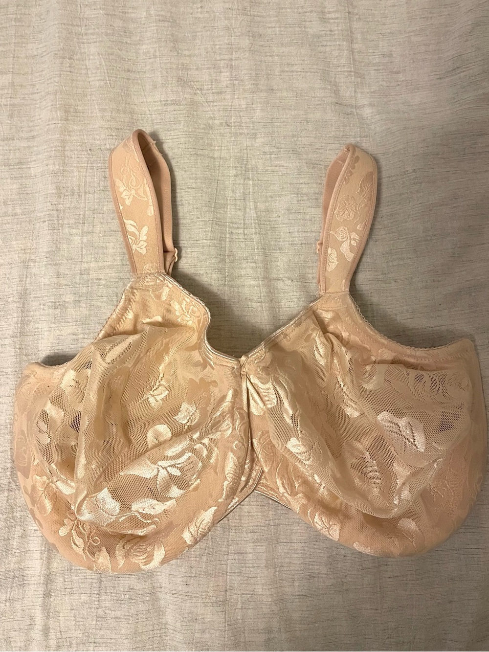 Wacoal Nude Floral Lace Full-Coverage Underwire Bra